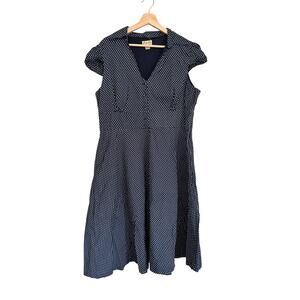 Lindy Bop Navy Blue Dress White Polka Dot US Size 4XL